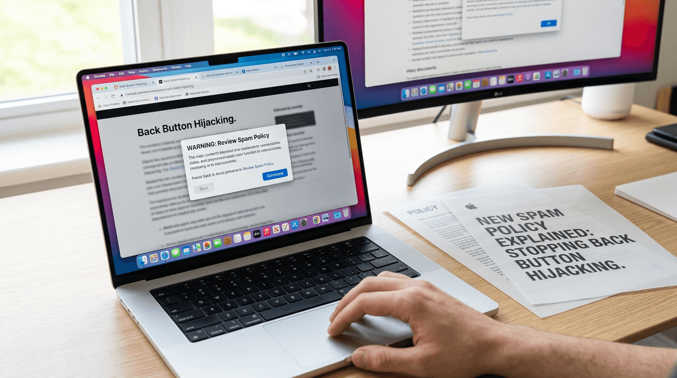 Back Button Hijacking: New Spam Policy Explained