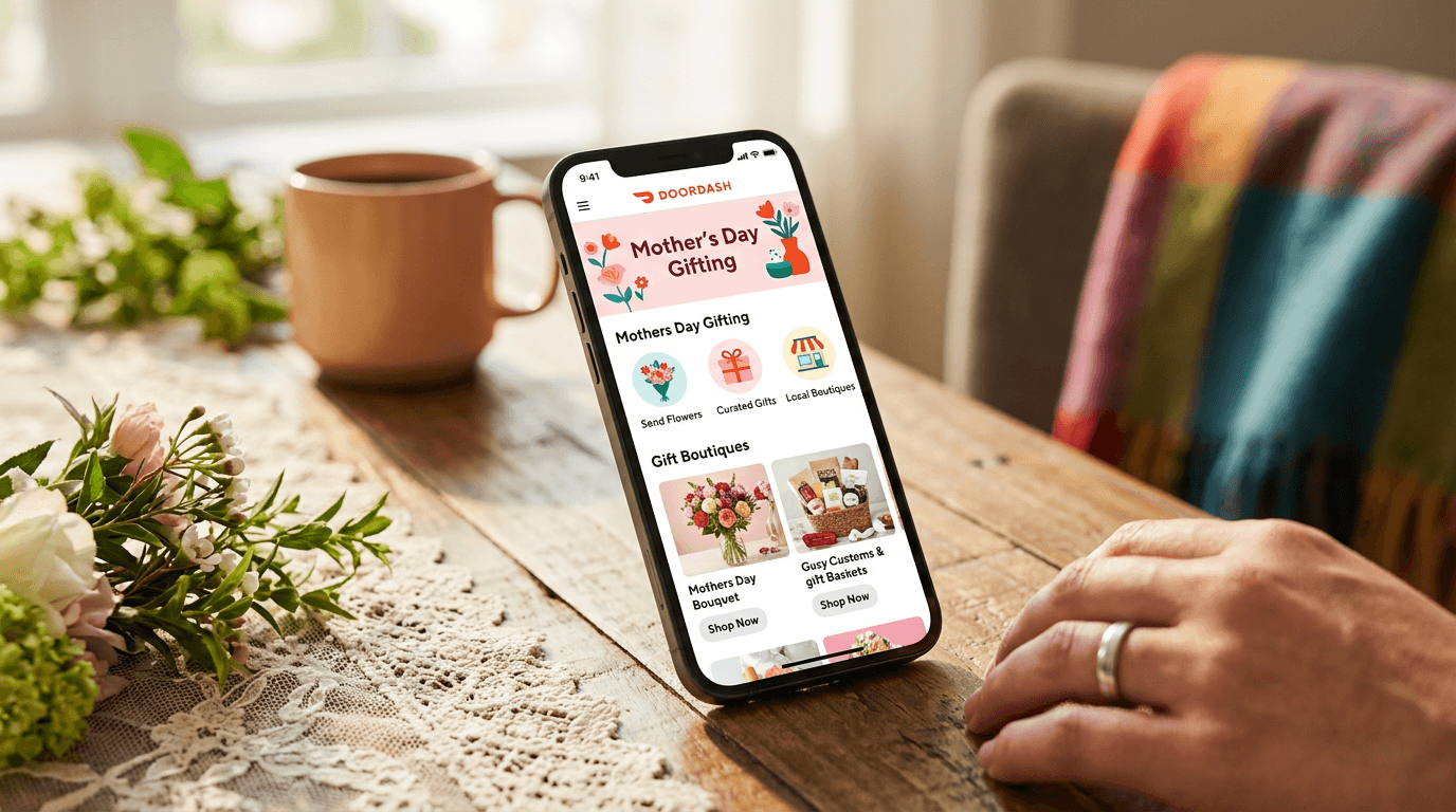DoorDash Mother's Day Gifting Hub Transforms Delivery App
