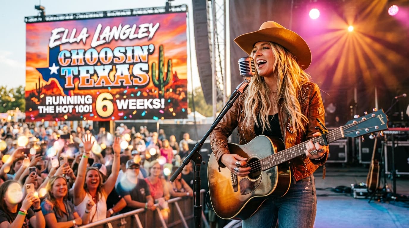 Ella Langley's 'Choosin' Texas' Rules Hot 100 for Sixth Week