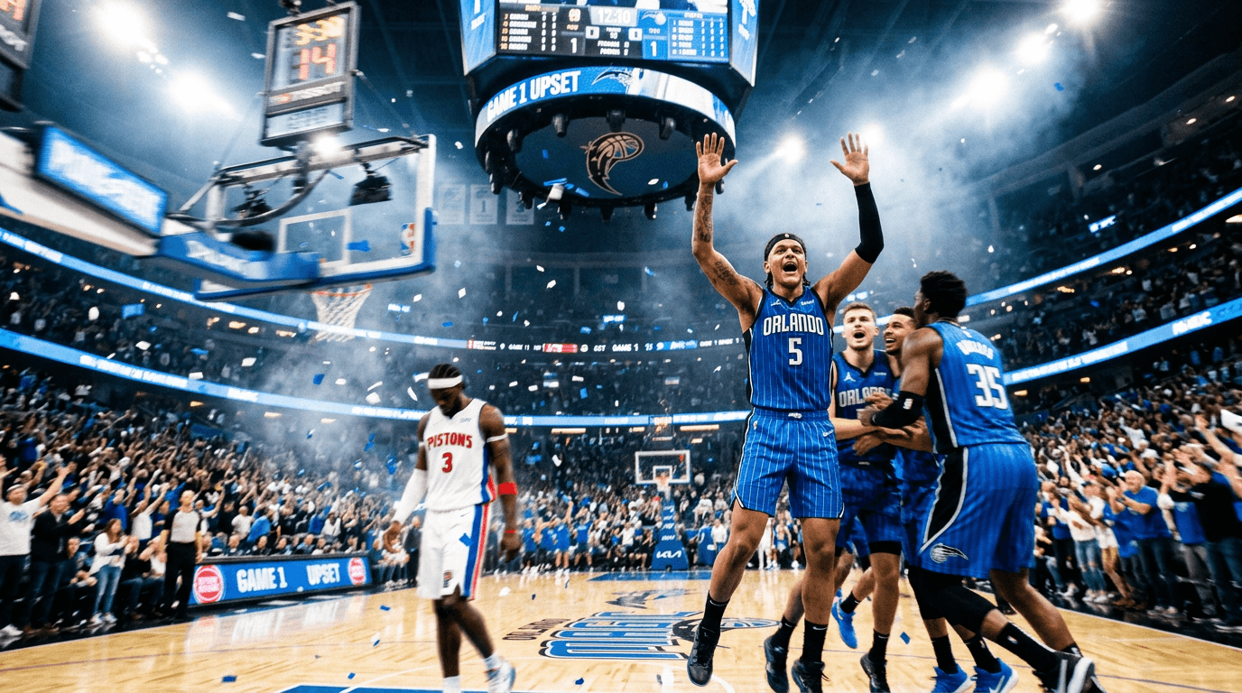 Magic Stun Top-Seeded Pistons with Game 1 Upset Win