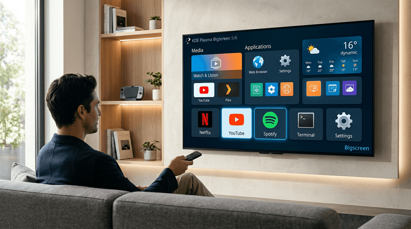 Plasma Bigscreen: KDE's 10-Foot Interface Revolution